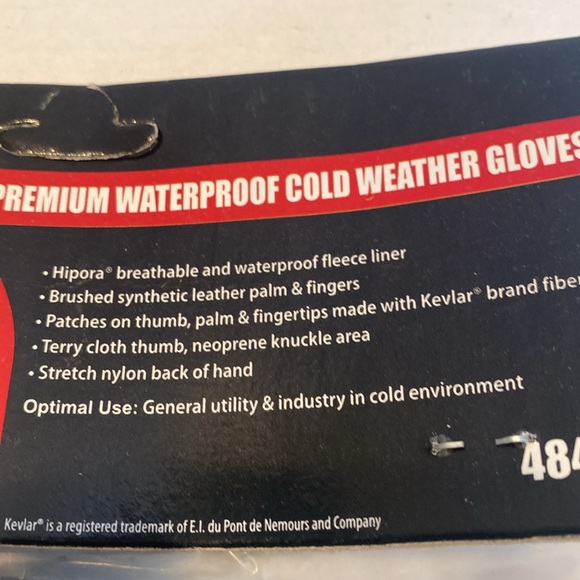 NWT Occunomix Premium Waterproof Cold Weather Gloves 484W with Kevlar - Picture 4 of 7